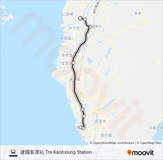 1651A Bus Line Map