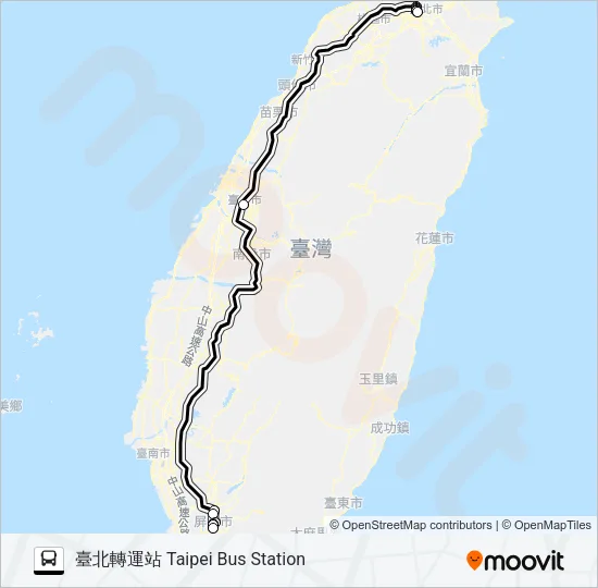1839 Bus Line Map