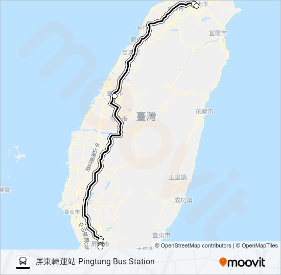 1839 bus Line Map