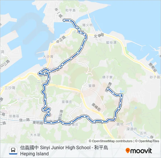 巴士205的線路圖