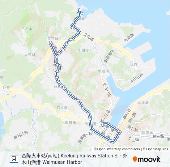 巴士308的線路圖