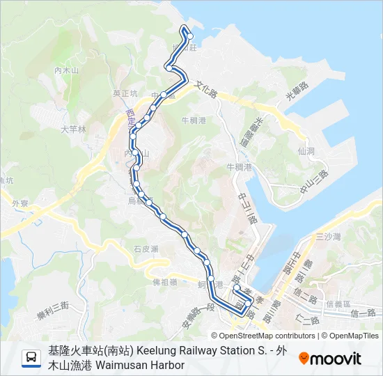 巴士308的線路圖