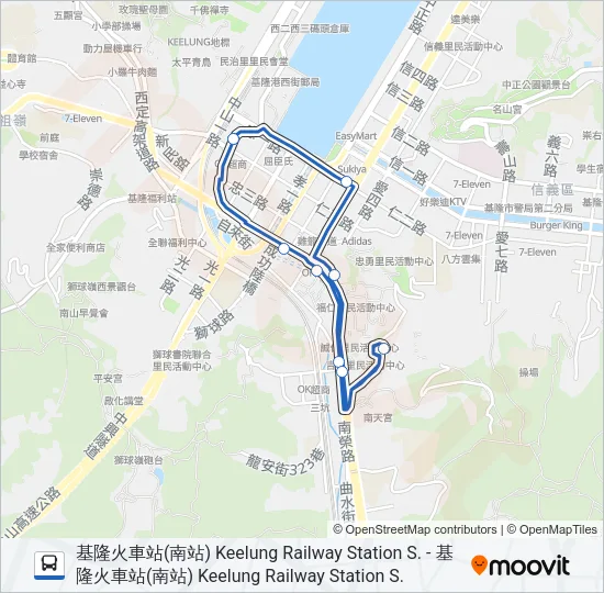 608 Bus Line Map