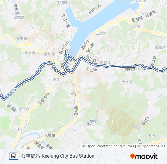 801 bus Line Map