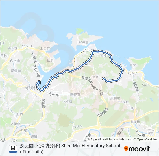 104 Bus Line Map