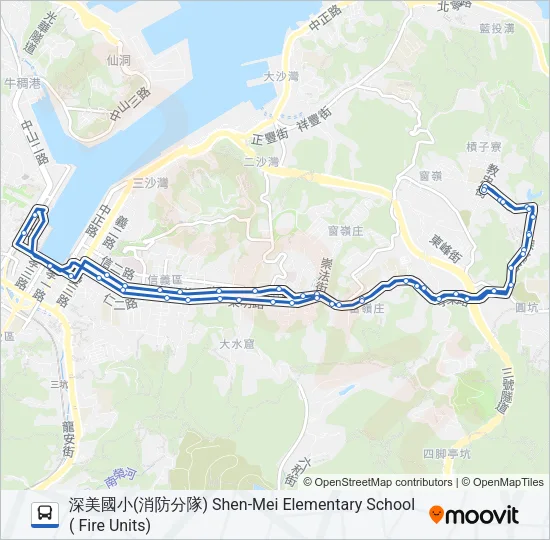 201 Bus Line Map