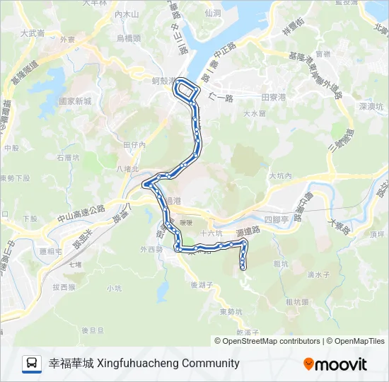 605 Bus Line Map