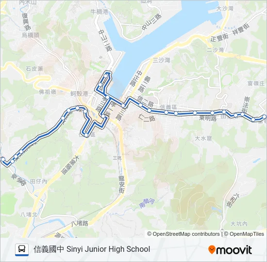 801 Bus Line Map