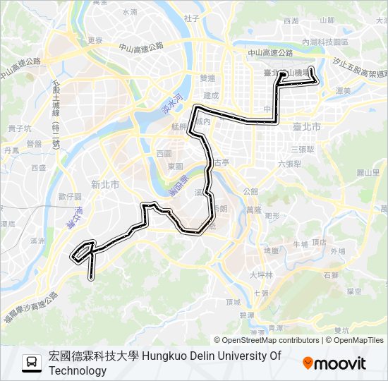 262去程半 Bus Line Map