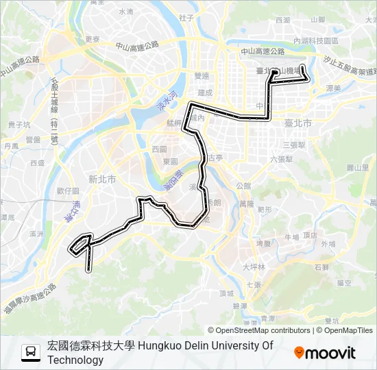 262去程半 Bus Line Map