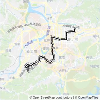 262去程半 Bus Line Map