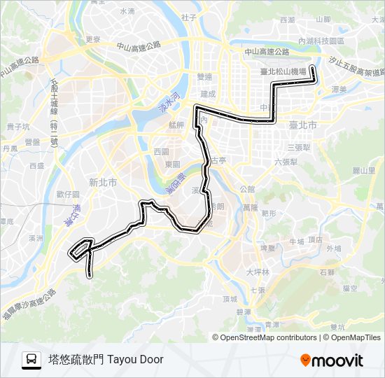 262去程半 Bus Line Map