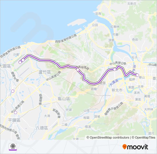 機場捷運直達車AIRPORT MRT EXPRESS metro Line Map