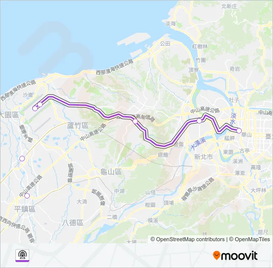 機場捷運直達車AIRPORT MRT EXPRESS Metro Line Map