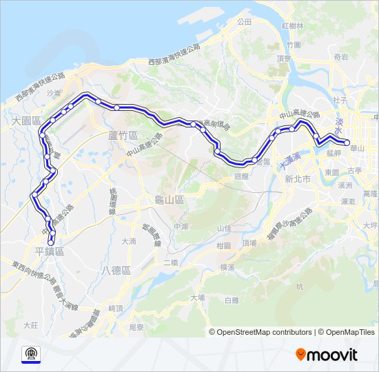 機場捷運普通車AIRPORT MRT COMMUTER metro Line Map