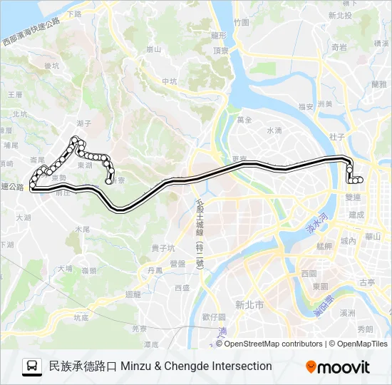 936A Bus Line Map