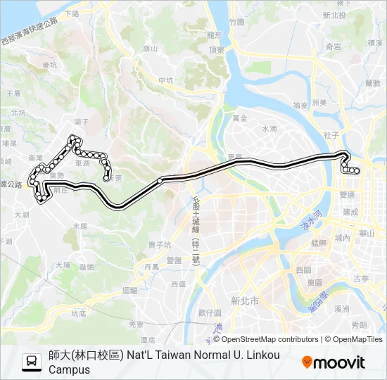 936A Bus Line Map