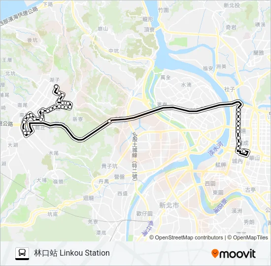 966A Bus Line Map