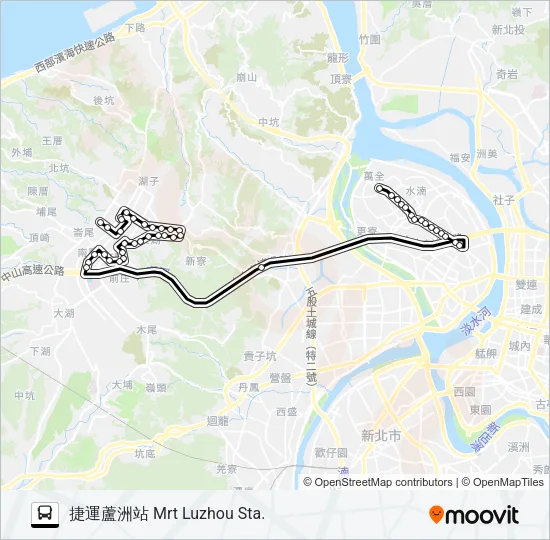 925A Bus Line Map