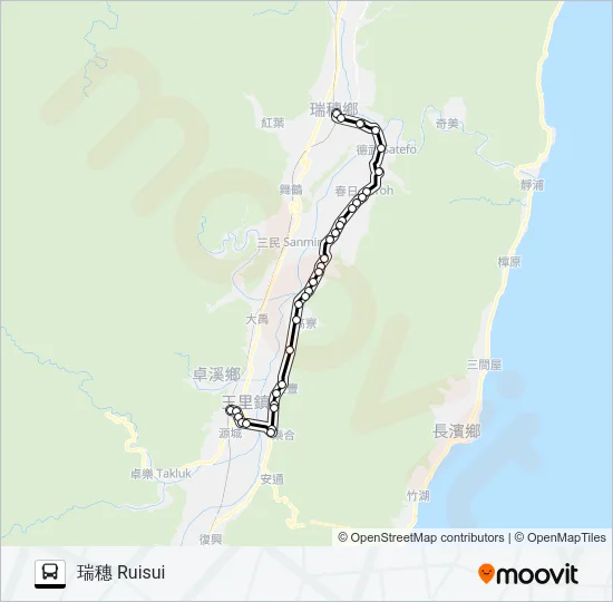 1135 Bus Line Map