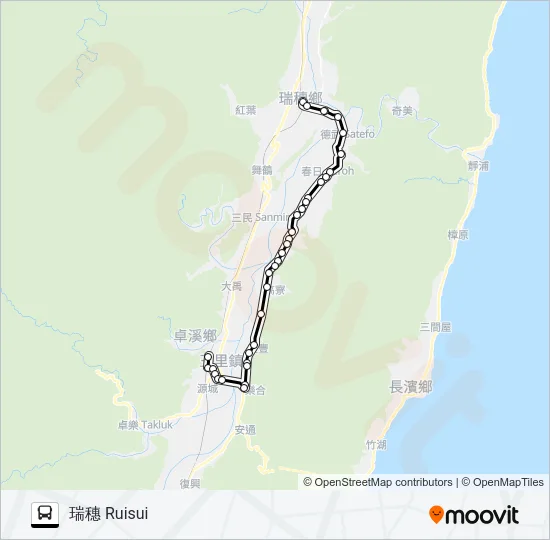 1135A Bus Line Map