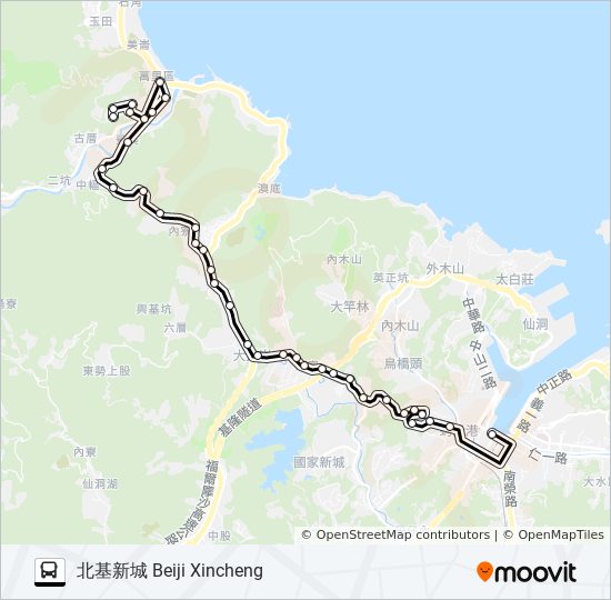 巴士789區城隍廟的線路圖