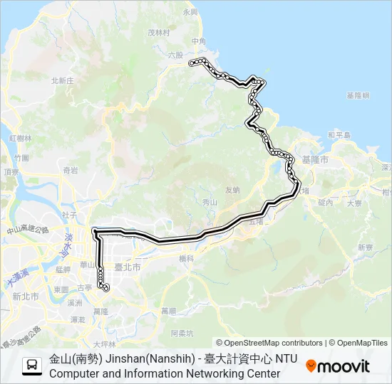 巴士953的線路圖