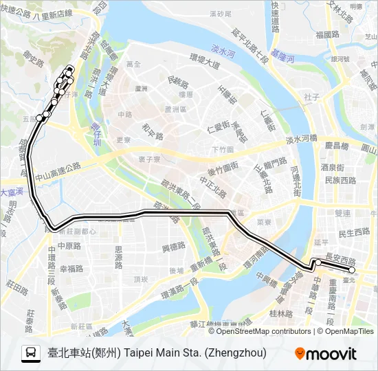 582經洲子洋 Bus Line Map