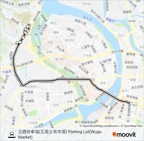 582經洲子洋 Bus Line Map