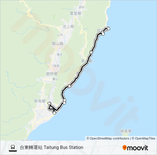 8101A Bus Line Map