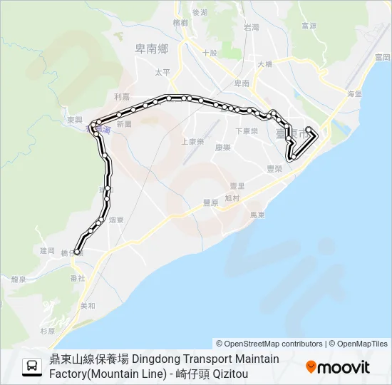 8130A Bus Line Map