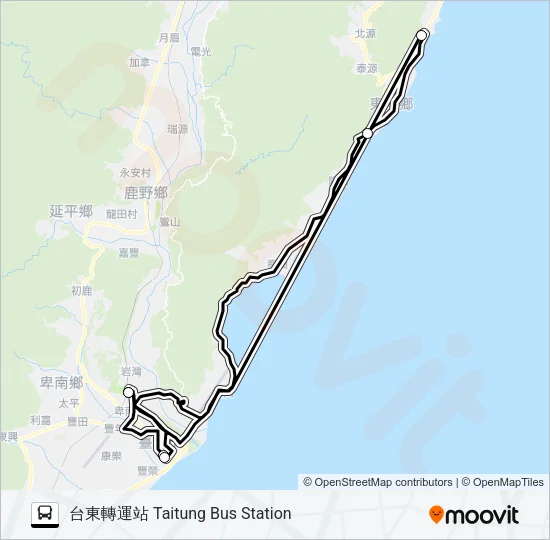 8101B Bus Line Map