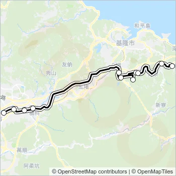 瑞芳(經東碇路)-松山車站去 Bus Line Map