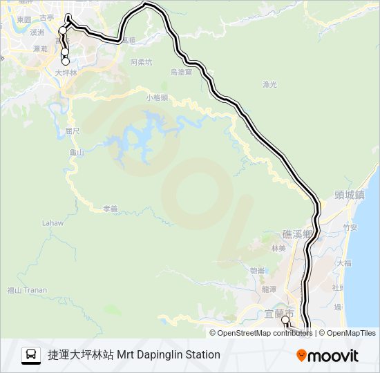 1665A Bus Line Map