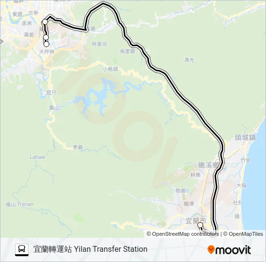 1665A Bus Line Map