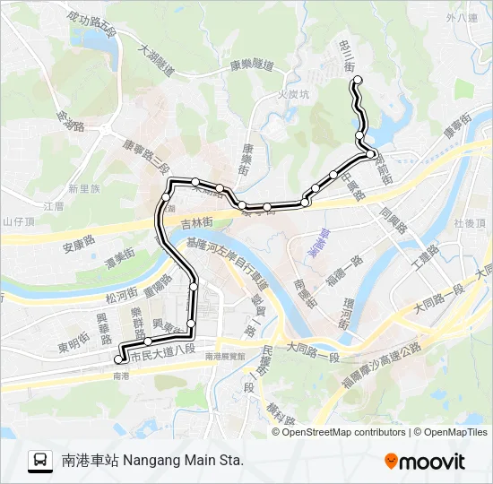 591 Bus Line Map