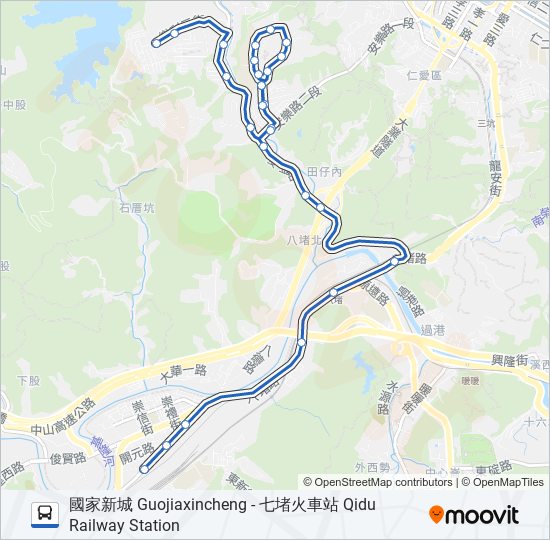 R82 bus Line Map