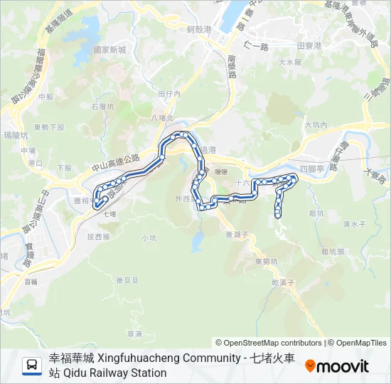 R86 Bus Line Map