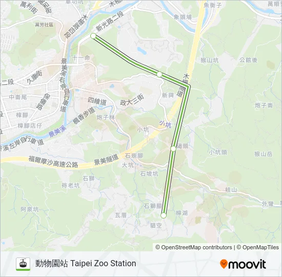 貓空纜車 MAOKONG GONDOLA Gondola Line Map