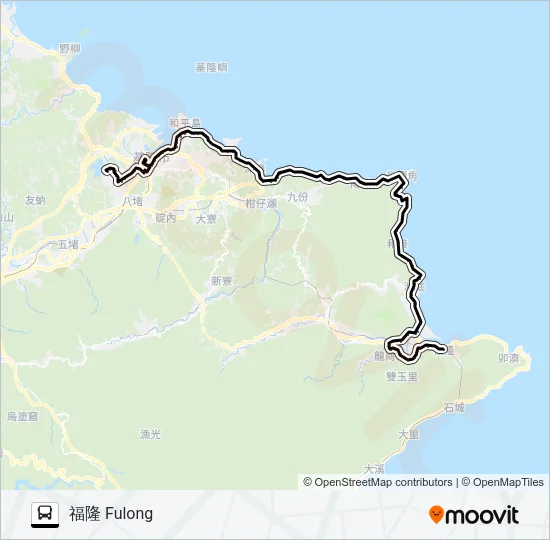 791繞貢寮國家新城 Bus Line Map