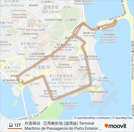 12T Bus Line Map
