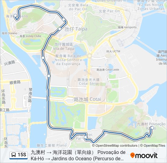 15S Bus Line Map