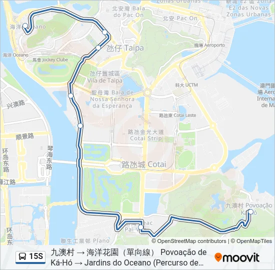 15S Bus Line Map