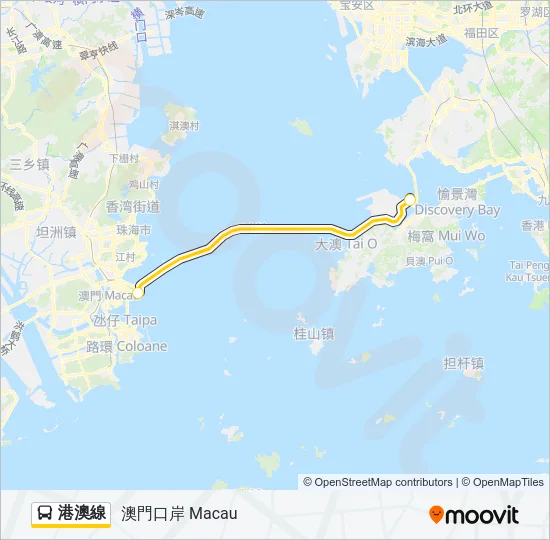 巴士港澳線的線路圖