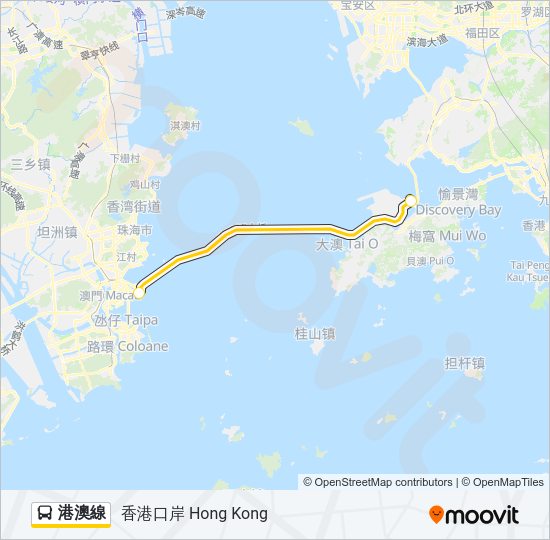 巴士港澳線的線路圖