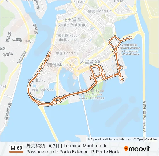 60 Bus Line Map