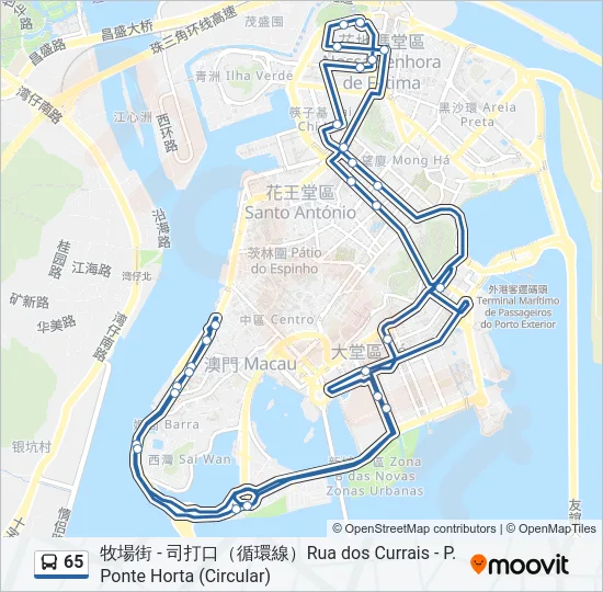 65 Bus Line Map