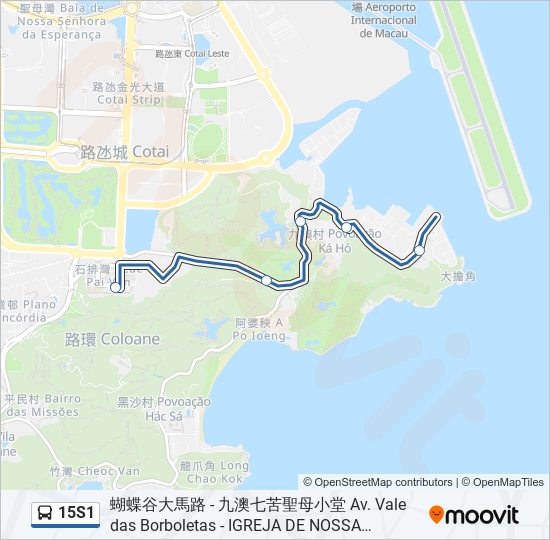 15S1 bus Line Map