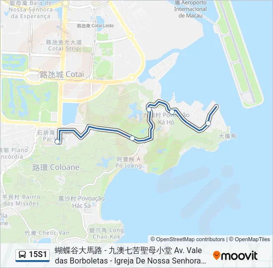 15S1 Bus Line Map