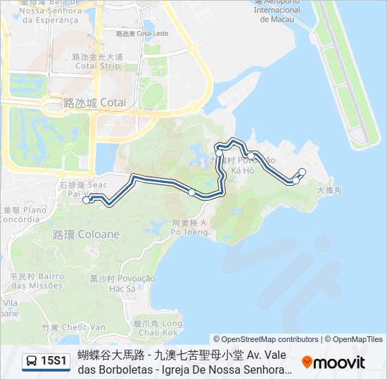 15S1 Bus Line Map